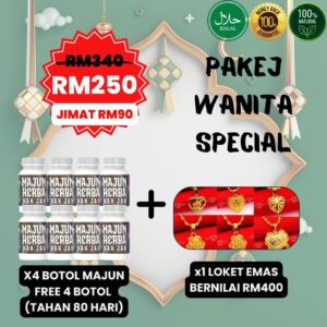 Pakej WANITA SPECIAL (4 BOTOL + 4 BOTOL 120 HARI) (+1 freegift) (MKJAH)
